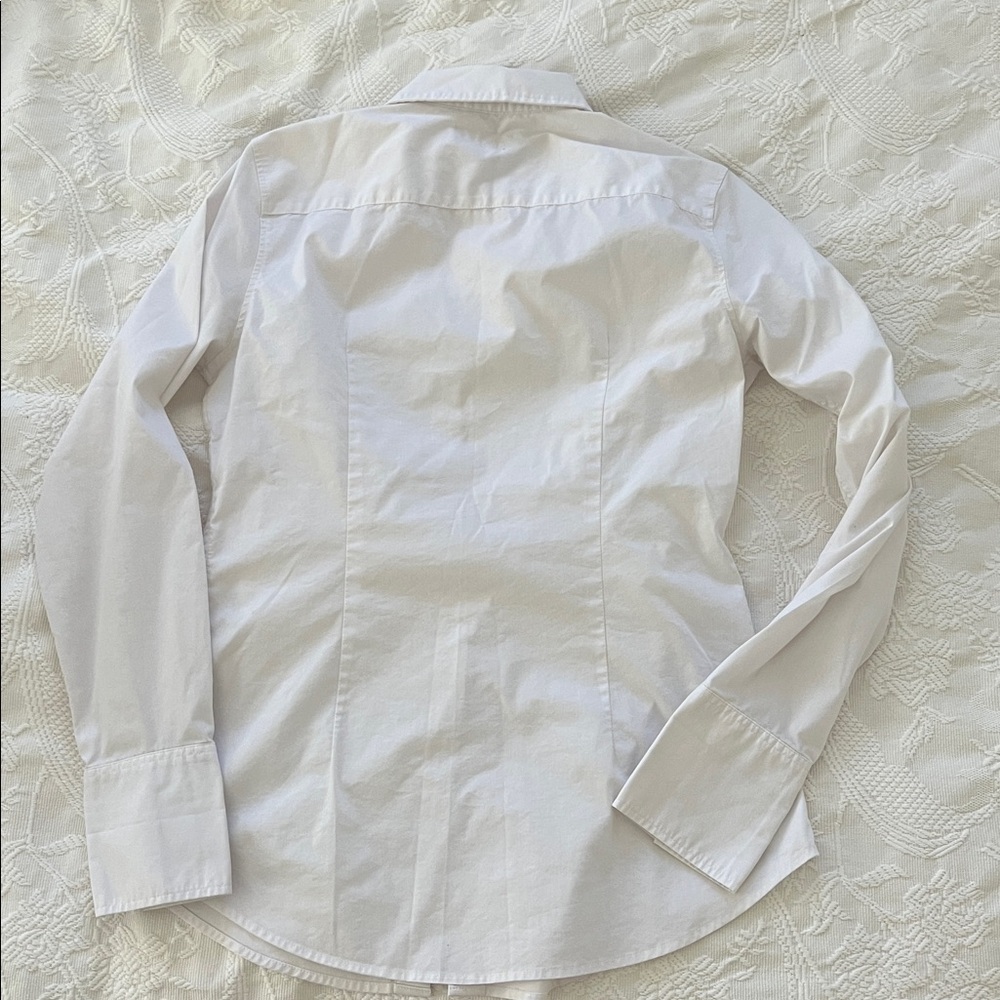 Banana Republic white fitted button down Riley shirt - Picture 4 of 5